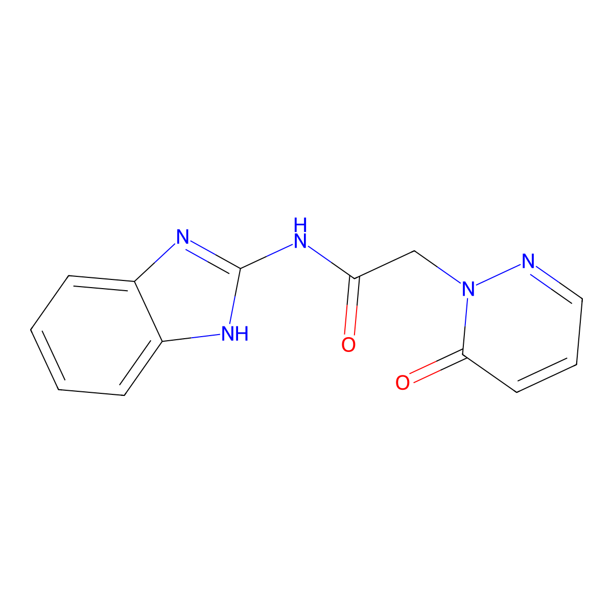 N-(1H-benzo[d]imidazol-2-yl)-2-(6-oxopyridazin-1(6H)-yl)acetamide molecular structure, CAS 1211347-13-5