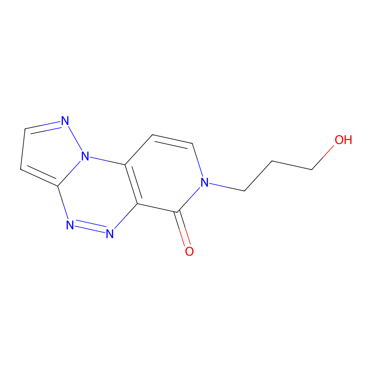 7-(3-hydroxypropyl)pyrazolo[5,1-c]pyrido[4,3-e][1,2,4]triazin-6(7H)-one molecular structure, CAS 1211351-24-4