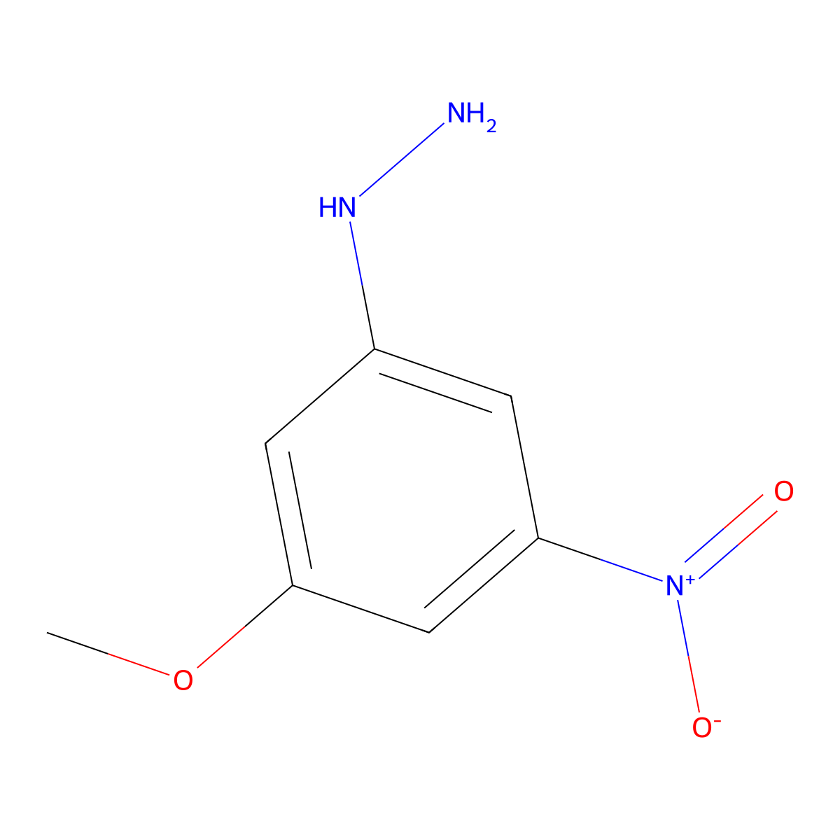 Hydrazine, (3-methoxy-5-nitrophenyl)-, hydrochloride (1:1) molecular structure, CAS 1211358-61-0