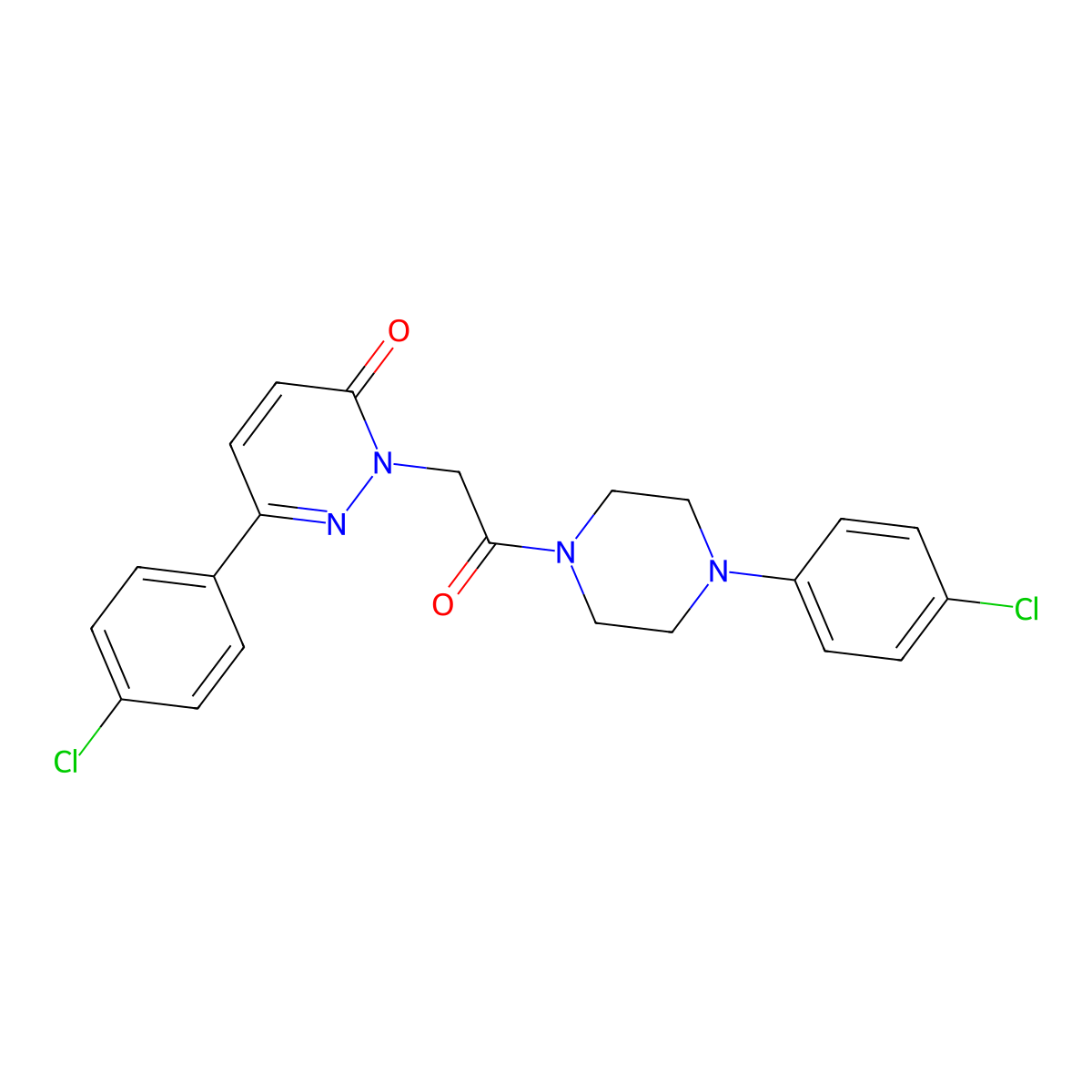 6-(4-chlorophenyl)-2-{2-[4-(4-chlorophenyl)piperazino]-2-oxoethyl}-3(2H)-pyridazinone molecular structure, CAS 1211372-05-2