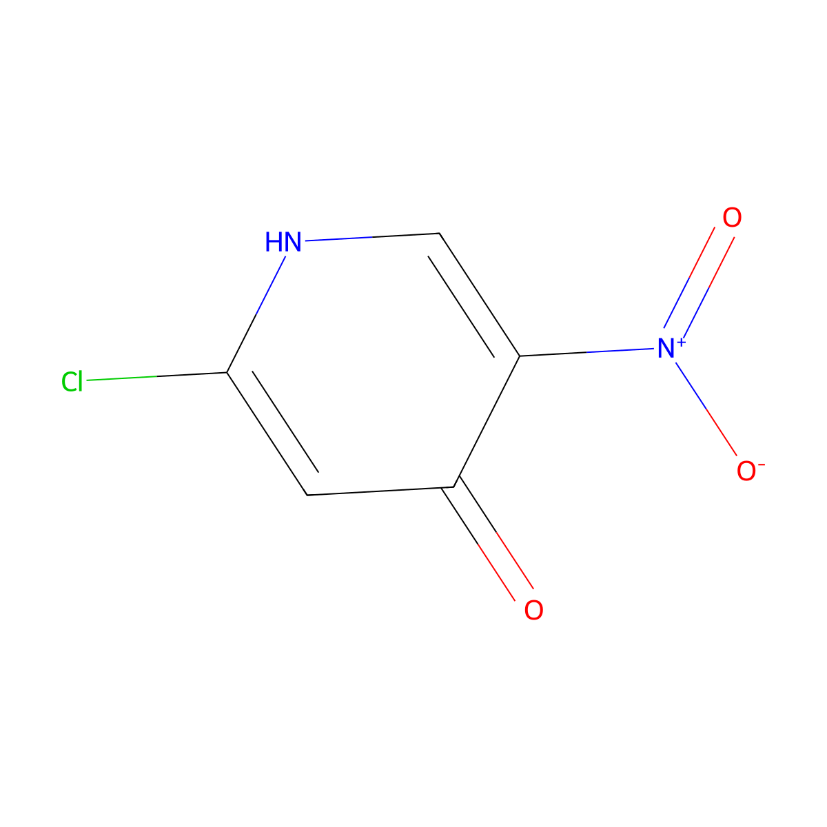 2-Chloro-5-nitropyridin-4-ol molecular structure, CAS 1211386-69-4