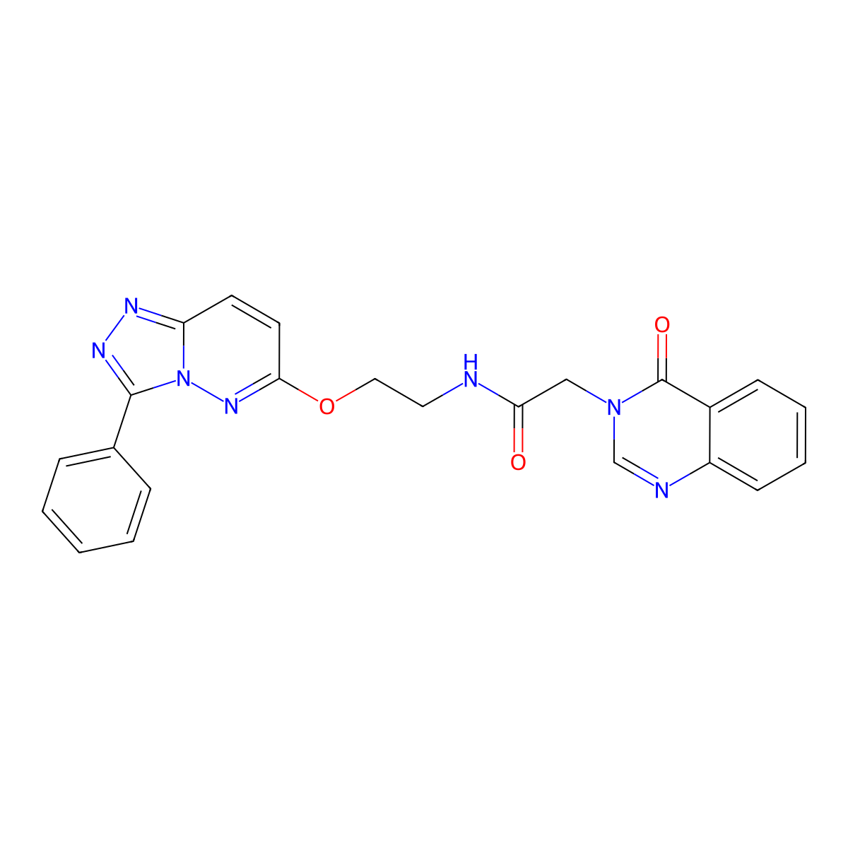 2-(4-oxoquinazolin-3(4H)-yl)-N-(2-((3-phenyl-[1,2,4]triazolo[4,3-b]pyridazin-6-yl)oxy)ethyl)acetamide molecular structure, CAS 1211394-20-5