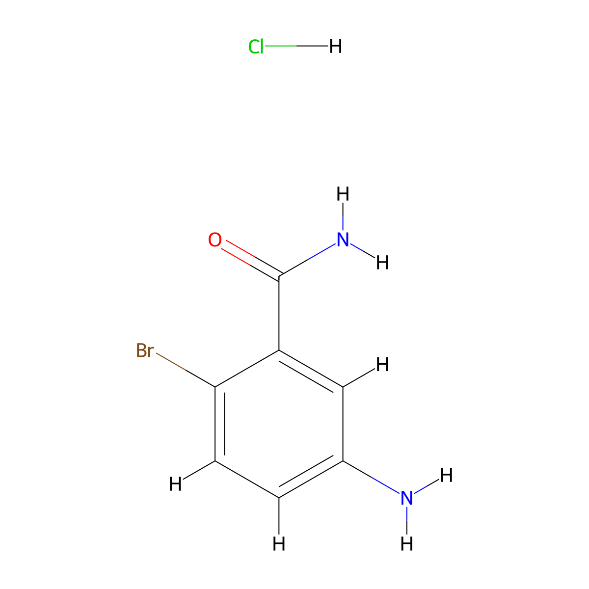 5-Amino-2-bromobenzamide hydrochloride molecular structure, CAS 1211398-47-8