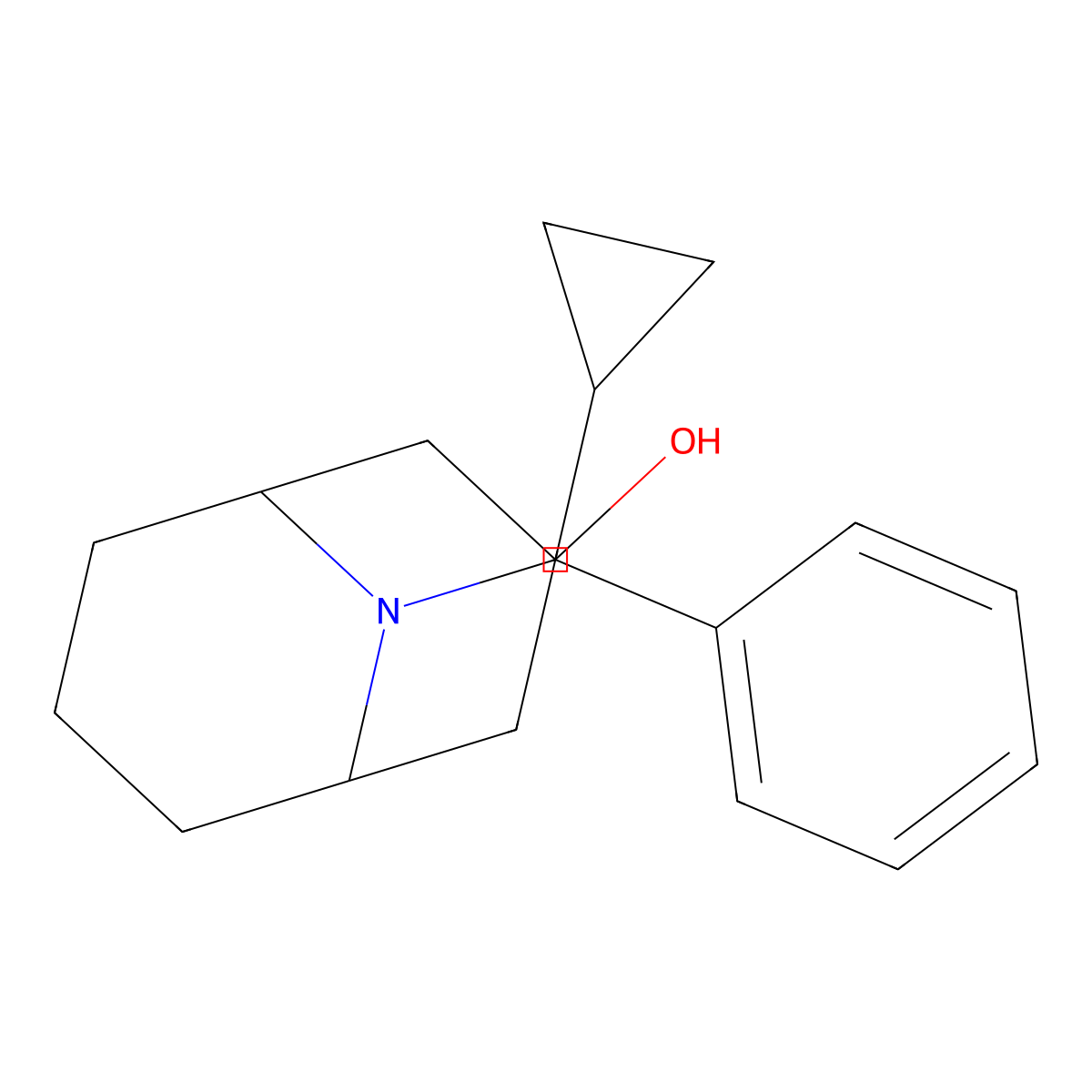 9-(Cyclopropylmethyl)-3-phenyl-9-azabicyclo[3.3.1]nonan-3-ol molecular structure, CAS 1211403-26-7