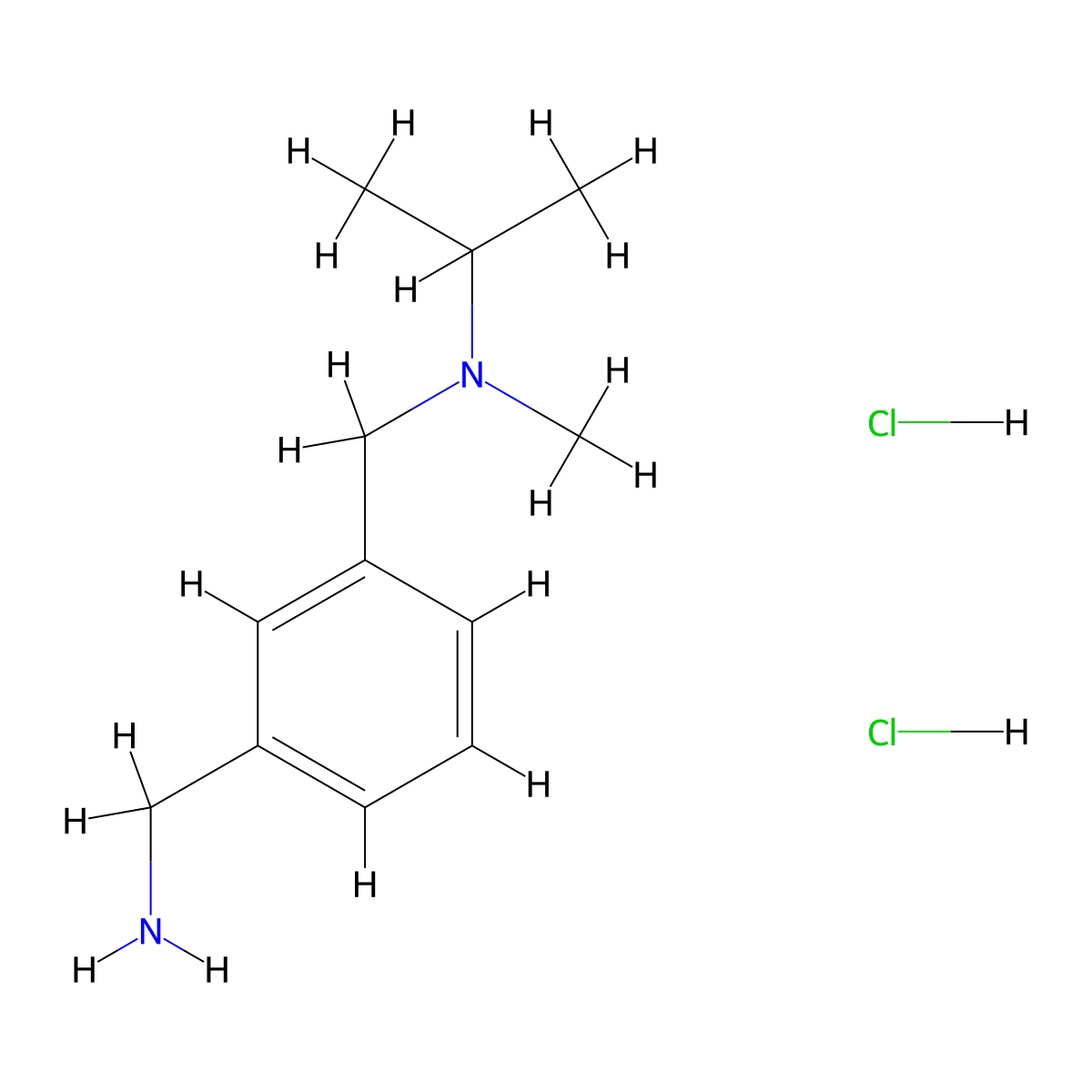 (3-{[Methyl(propan-2-yl)amino]methyl}phenyl)methanamine dihydrochloride molecular structure, CAS 1211406-00-6