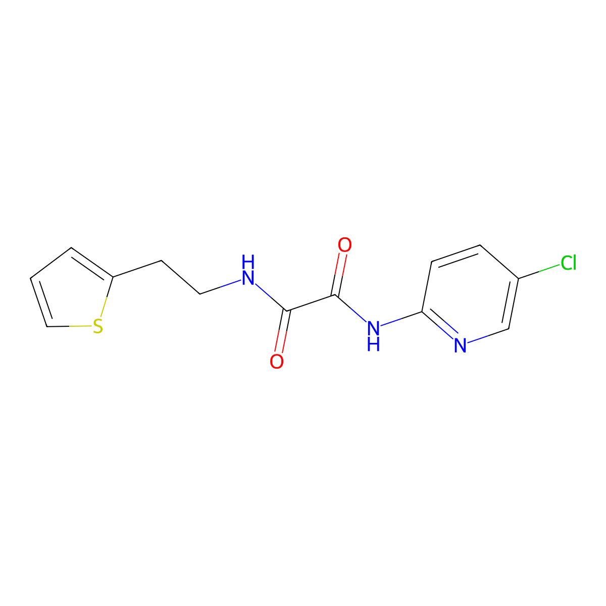 N1-(5-chloropyridin-2-yl)-N2-(2-(thiophen-2-yl)ethyl)oxalamide molecular structure, CAS 1211416-87-3