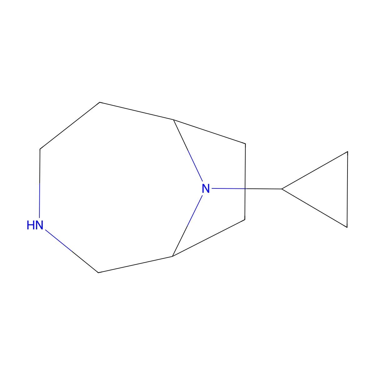 9-Cyclopropyl-3,9-diazabicyclo[4.2.1]nonane molecular structure, CAS 1211428-04-4
