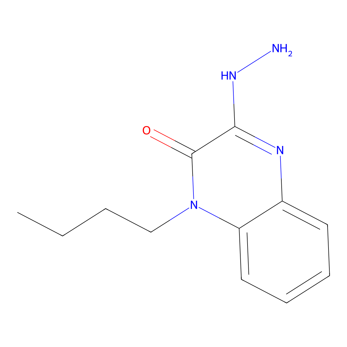 1-butyl-3-hydrazinoquinoxalin-2(1H)-one molecular structure, CAS 1211428-98-6