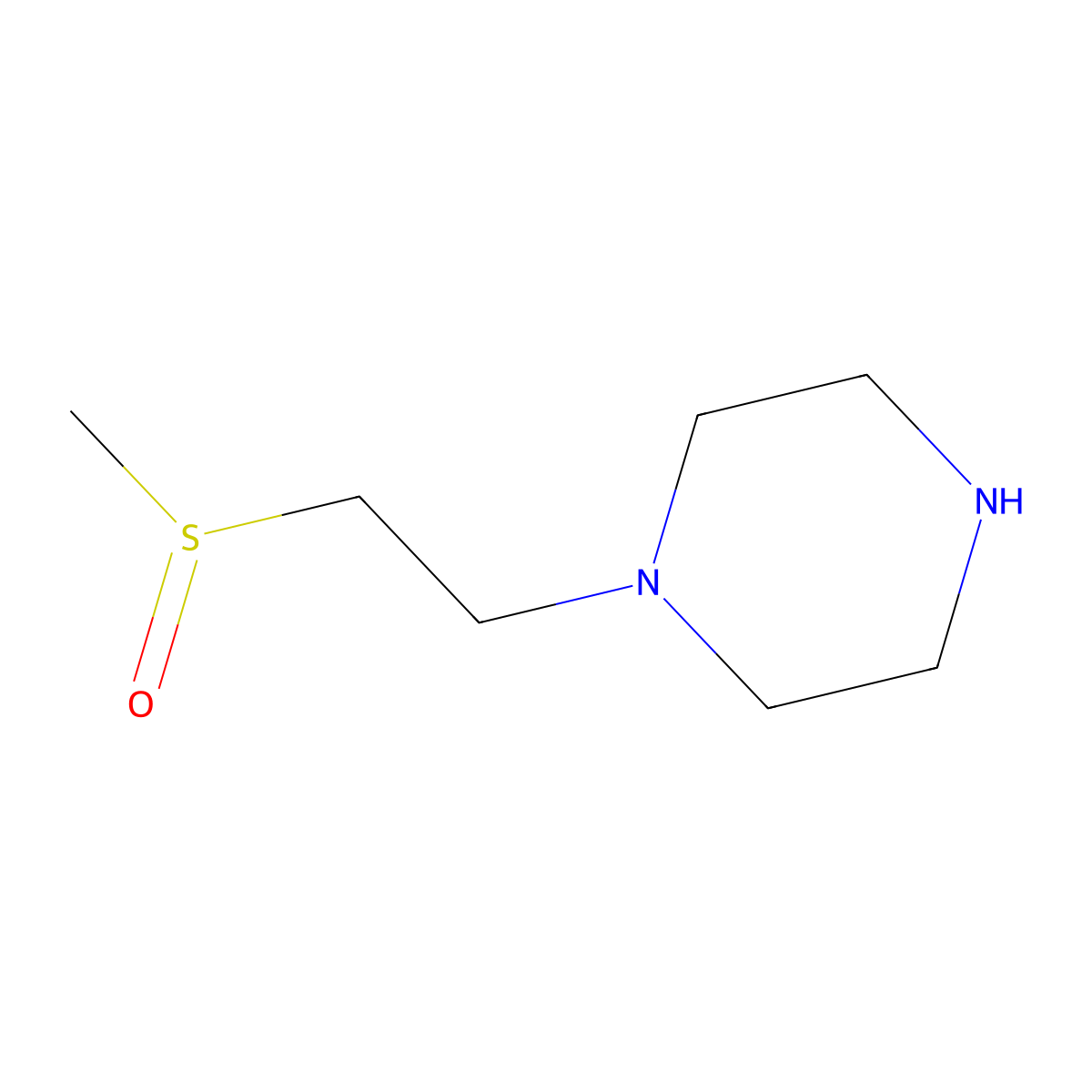 1-(2-Methanesulfinylethyl)piperazine molecular structure, CAS 1211429-49-0