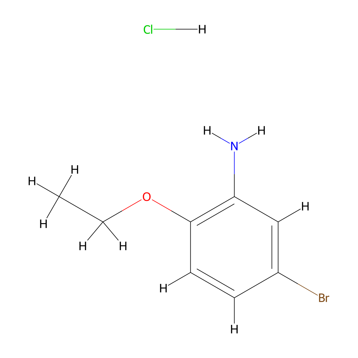 (5-Bromo-2-ethoxyphenyl)amine hydrochloride molecular structure, CAS 1211430-33-9