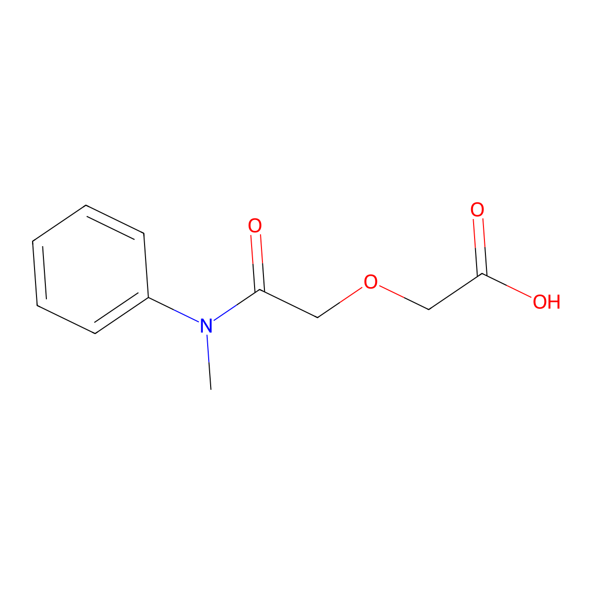 {2-[Methyl(phenyl)amino]-2-oxoethoxy}acetic acid molecular structure, CAS 1211435-45-8
