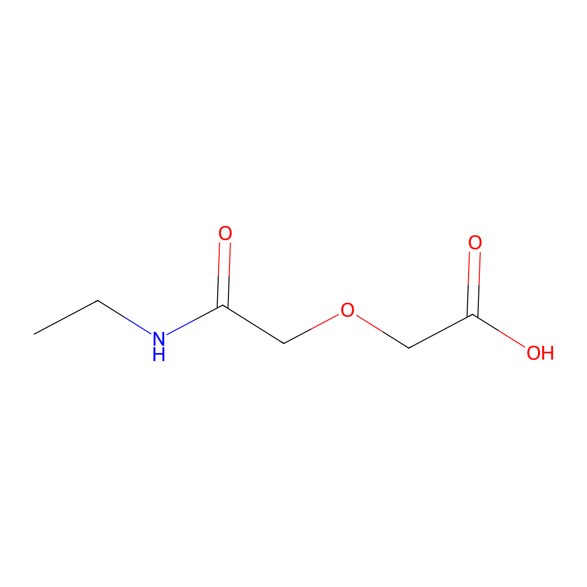 2-[(Ethylcarbamoyl)methoxy]acetic acid molecular structure, CAS 1211437-89-6