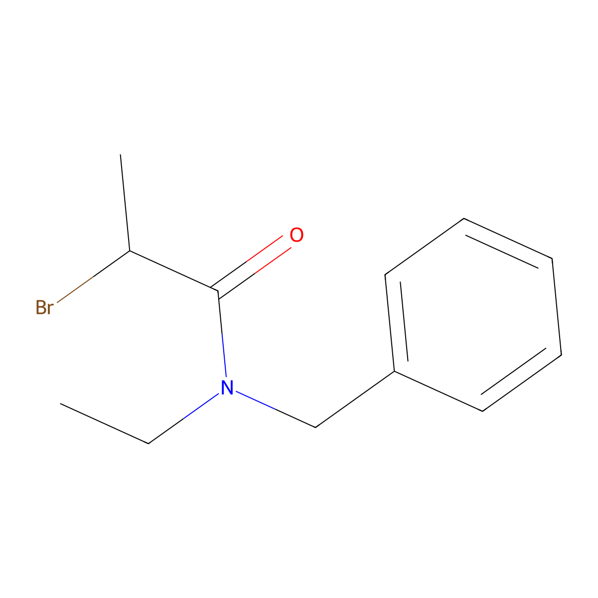 N-Benzyl-2-bromo-N-ethylpropanamide molecular structure, CAS 1211438-33-3