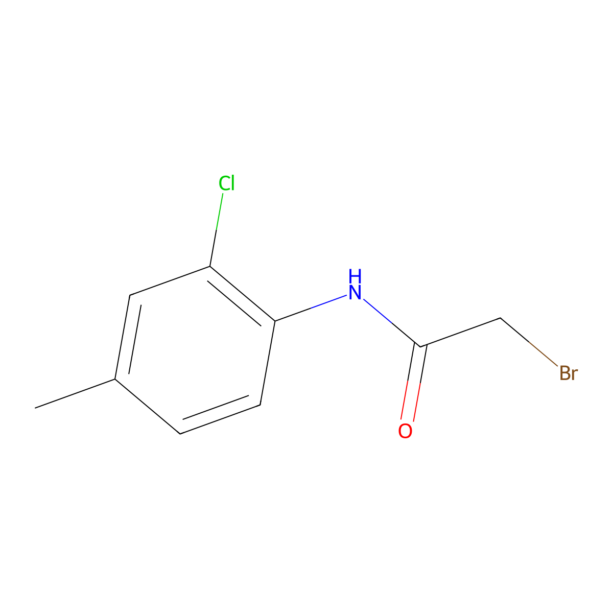 2-bromo-N-(2-chloro-4-methylphenyl)acetamide molecular structure, CAS 1211441-76-7