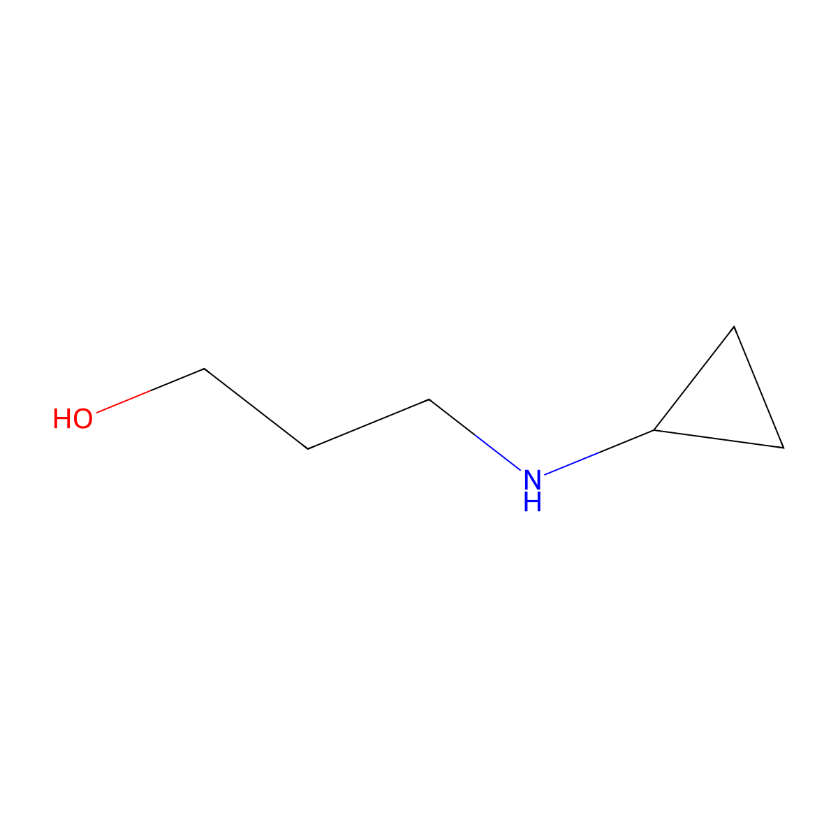 3-(Cyclopropylamino)propan-1-ol molecular structure, CAS 1211444-25-5