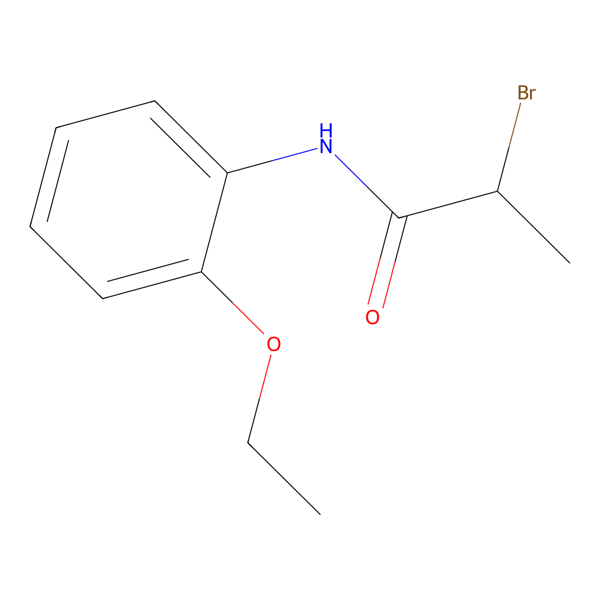2-bromo-N-(2-ethoxyphenyl)propanamide molecular structure, CAS 1211447-43-6