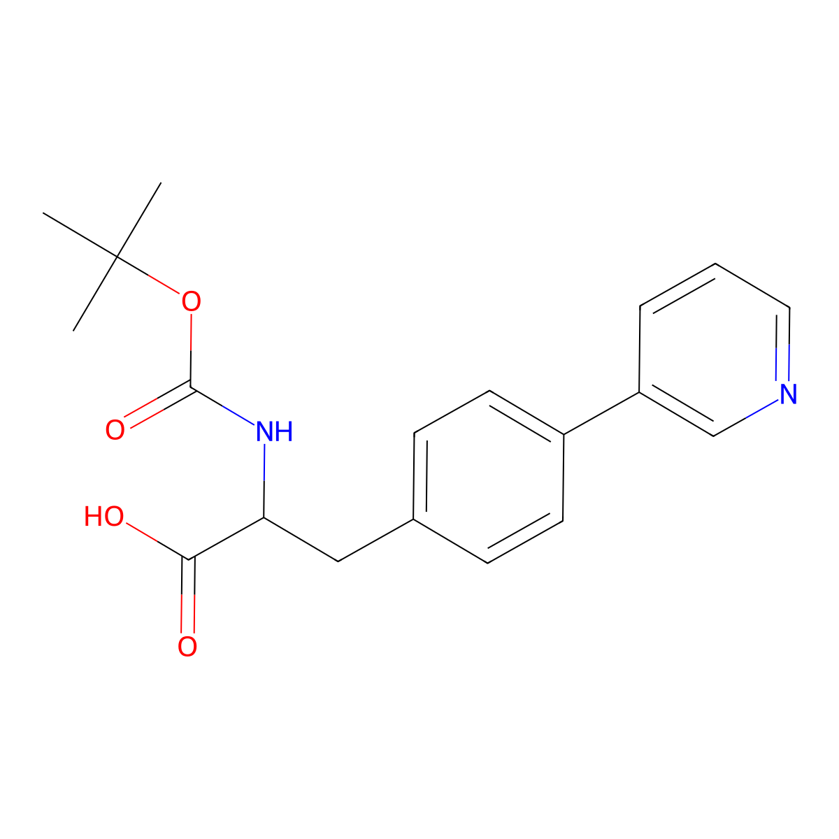N-Boc-4-(3-pyridinyl)-L-phenylalanine molecular structure, CAS 1211448-60-0