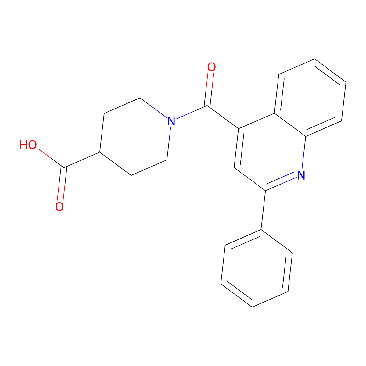 1-[(2-Phenylquinolin-4-yl)carbonyl]piperidine-4-carboxylic acid molecular structure, CAS 1211450-49-5