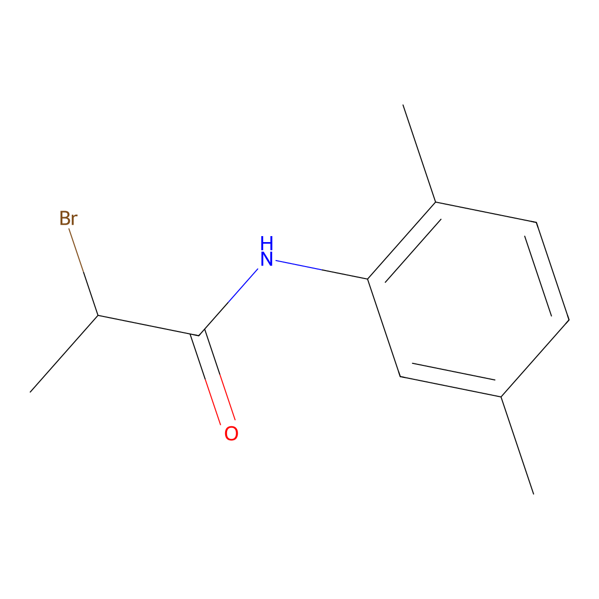 2-bromo-N-(2,5-dimethylphenyl)propanamide molecular structure, CAS 1211450-53-1