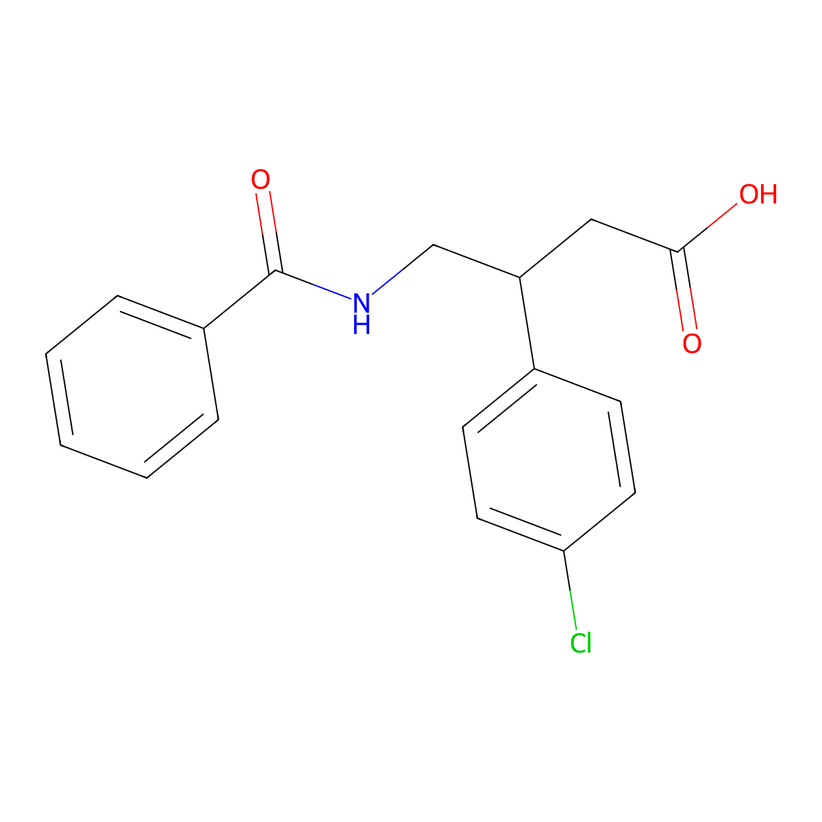 3-(4-Chlorophenyl)-4-(phenylformamido)butanoic acid molecular structure, CAS 1211452-11-7
