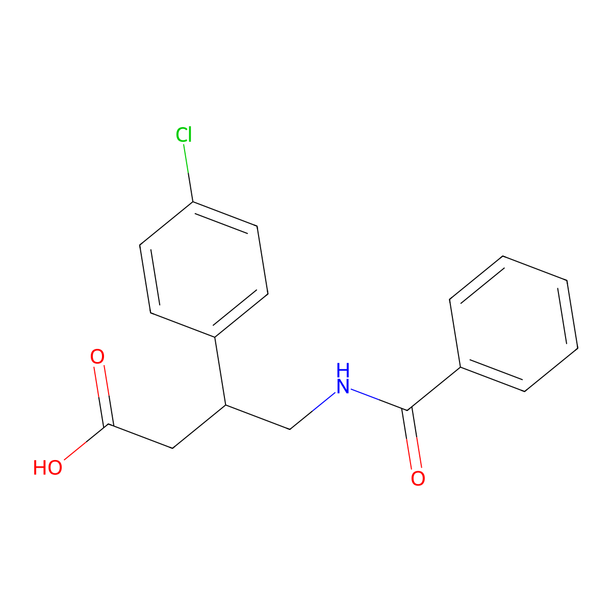 3-(4-Chlorophenyl)-4-(phenylformamido)butanoic acid molecular structure, CAS 1211452-11-7