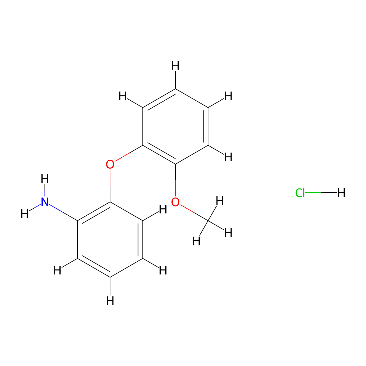 2-(2-Methoxyphenoxy)aniline;hydrochloride molecular structure, CAS 1211452-17-3