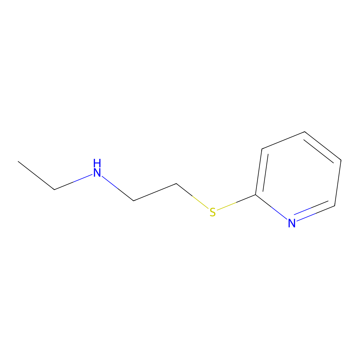 Ethyl[2-(pyridin-2-ylsulfanyl)ethyl]amine molecular structure, CAS 1211454-52-2