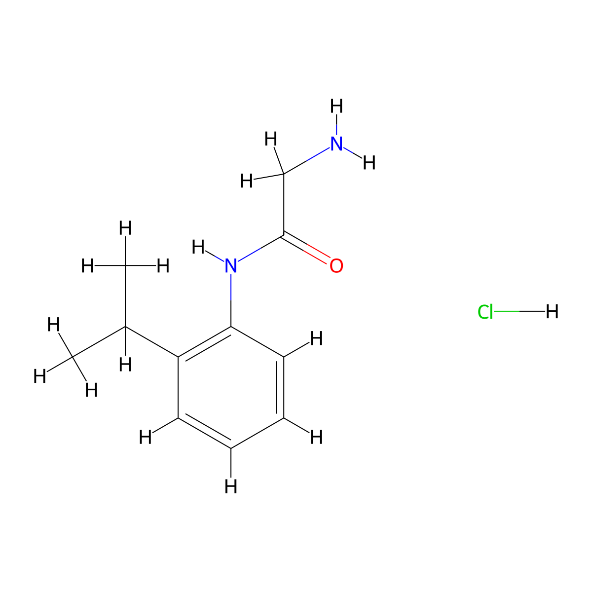 N1-(2-Isopropylphenyl)glycinamide hydrochloride molecular structure, CAS 1211459-23-2