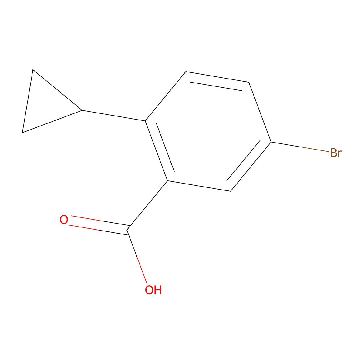 5-Bromo-2-cyclopropylbenzoic acid molecular structure, CAS 121146-16-5