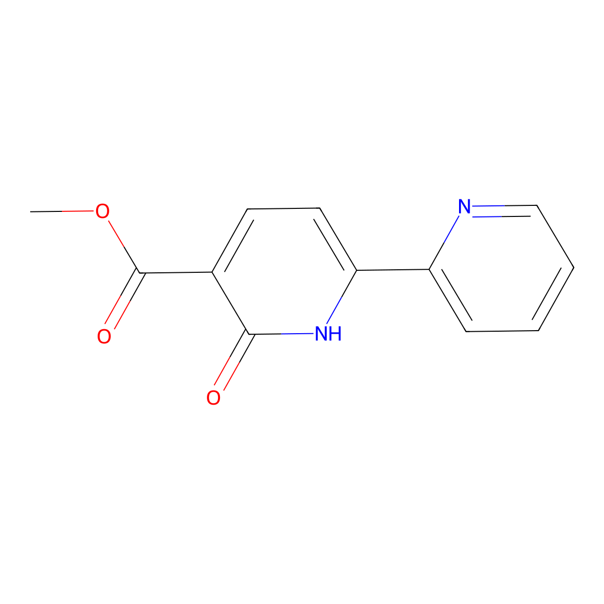 Methyl 2-oxo-6-(pyridin-2-yl)-1,2-dihydropyridine-3-carboxylate molecular structure, CAS 1211461-96-9