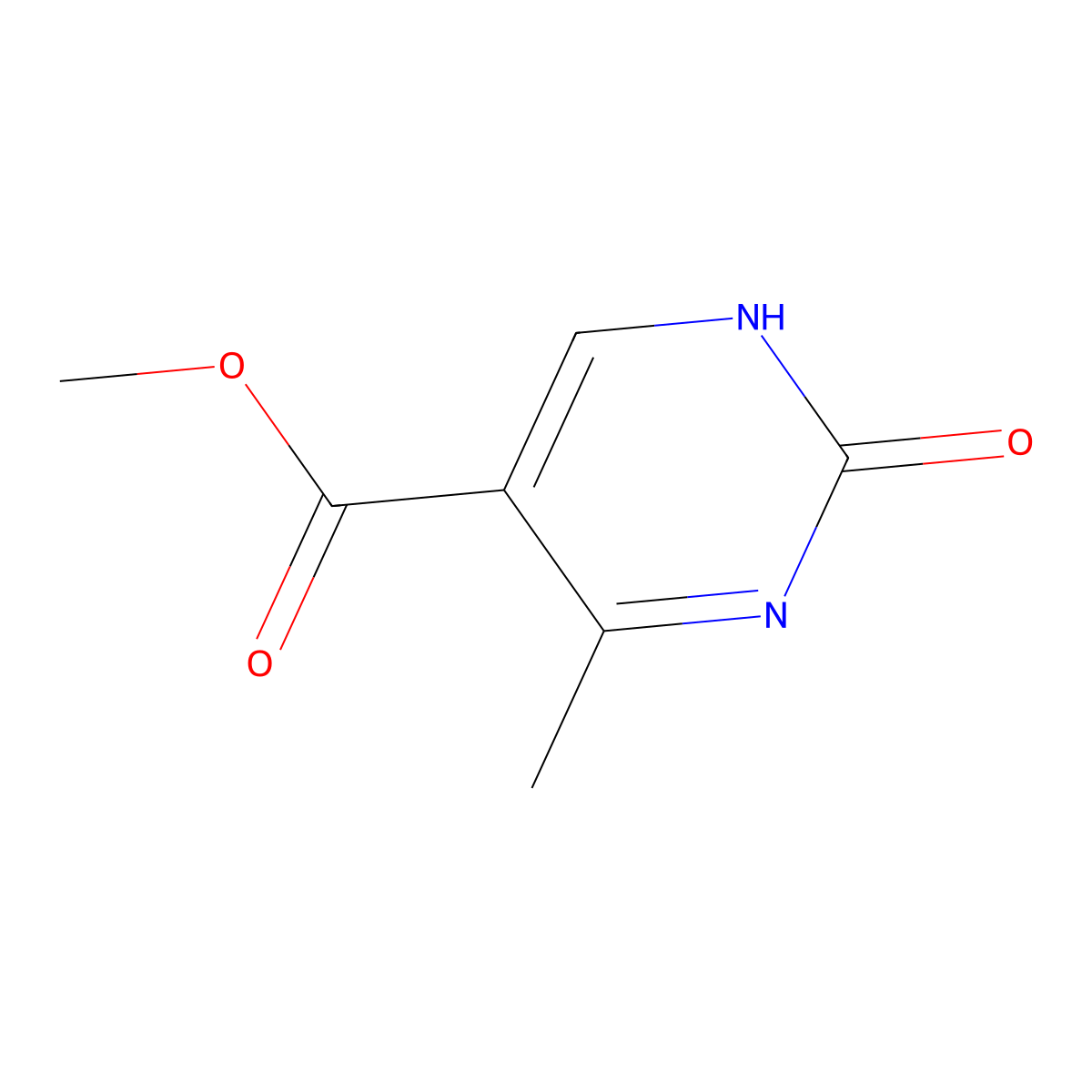 Methyl 2-hydroxy-4-methylpyrimidine-5-carboxylate molecular structure, CAS 1211464-12-8