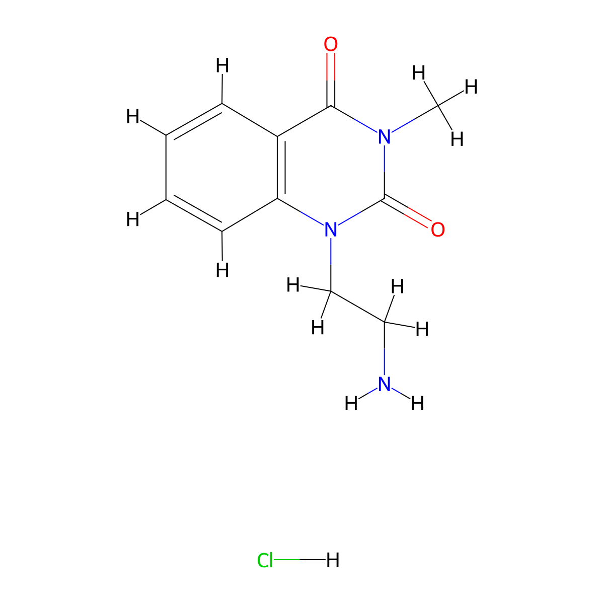 1-(2-aminoethyl)-3-methylquinazoline-2,4(1H,3H)-dione hydrochloride molecular structure, CAS 1211465-14-3