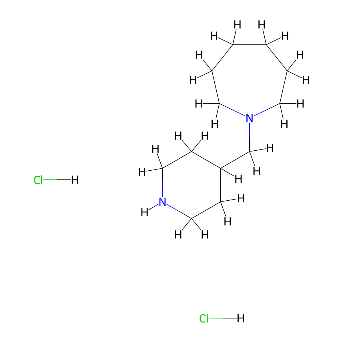 1-(Piperidin-4-ylmethyl)azepane dihydrochloride molecular structure, CAS 1211466-39-5
