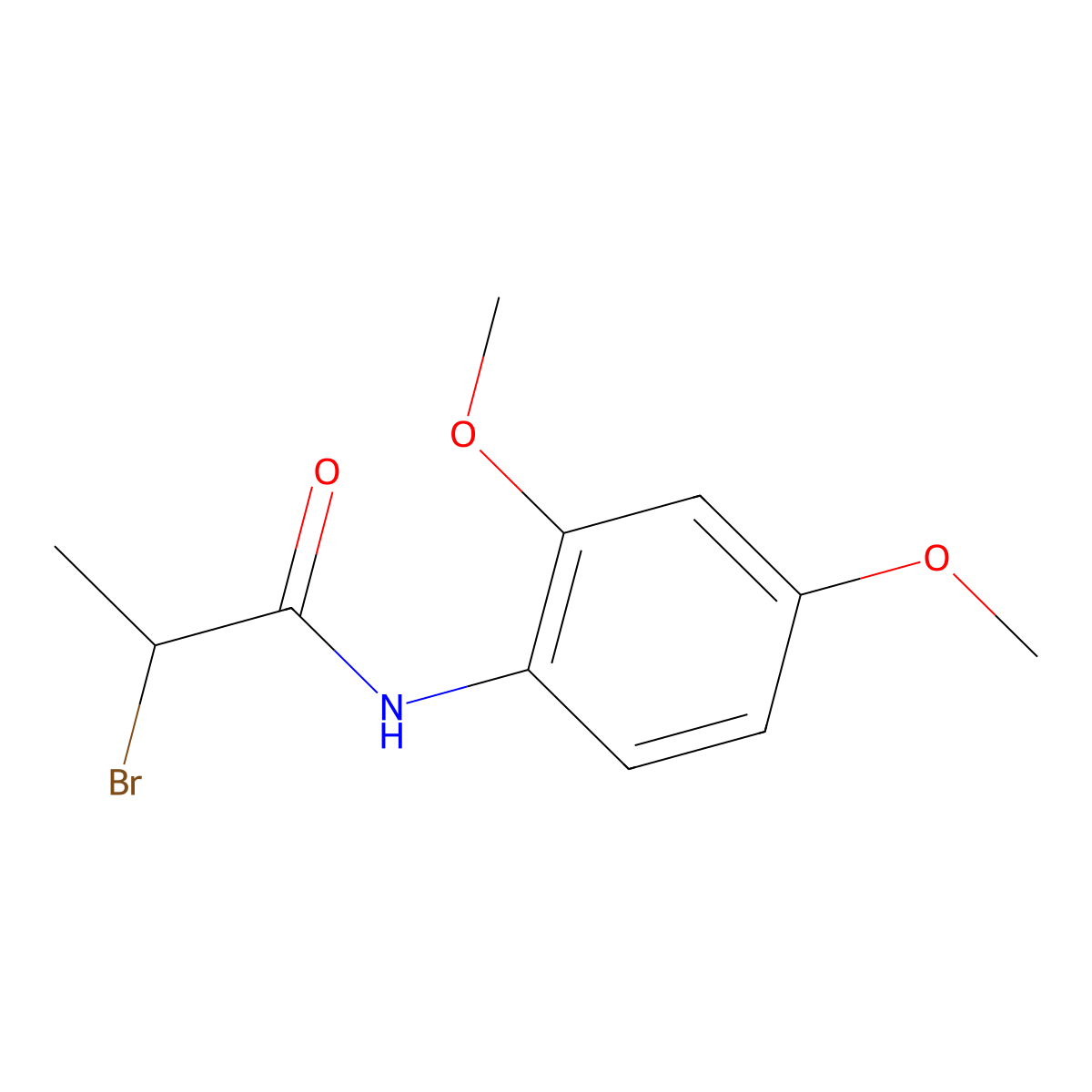 2-Bromo-N-(2,4-dimethoxyphenyl)propanamide molecular structure, CAS 1211470-98-2