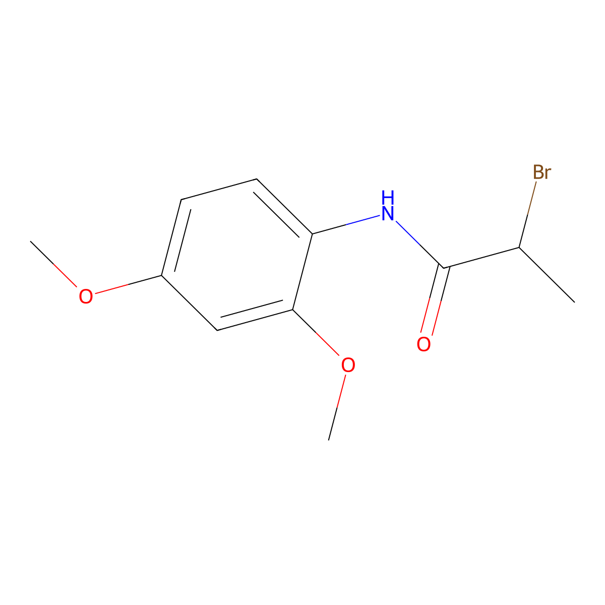 2-Bromo-N-(2,4-dimethoxyphenyl)propanamide molecular structure, CAS 1211470-98-2