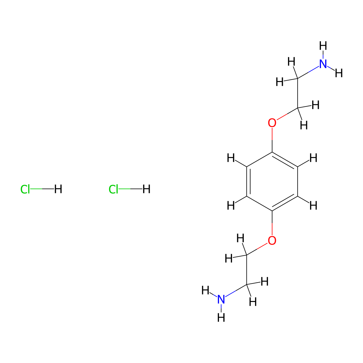 (2-[4-(2-Aminoethoxy)phenoxy]ethyl)amine dihydrochloride molecular structure, CAS 1211474-35-9