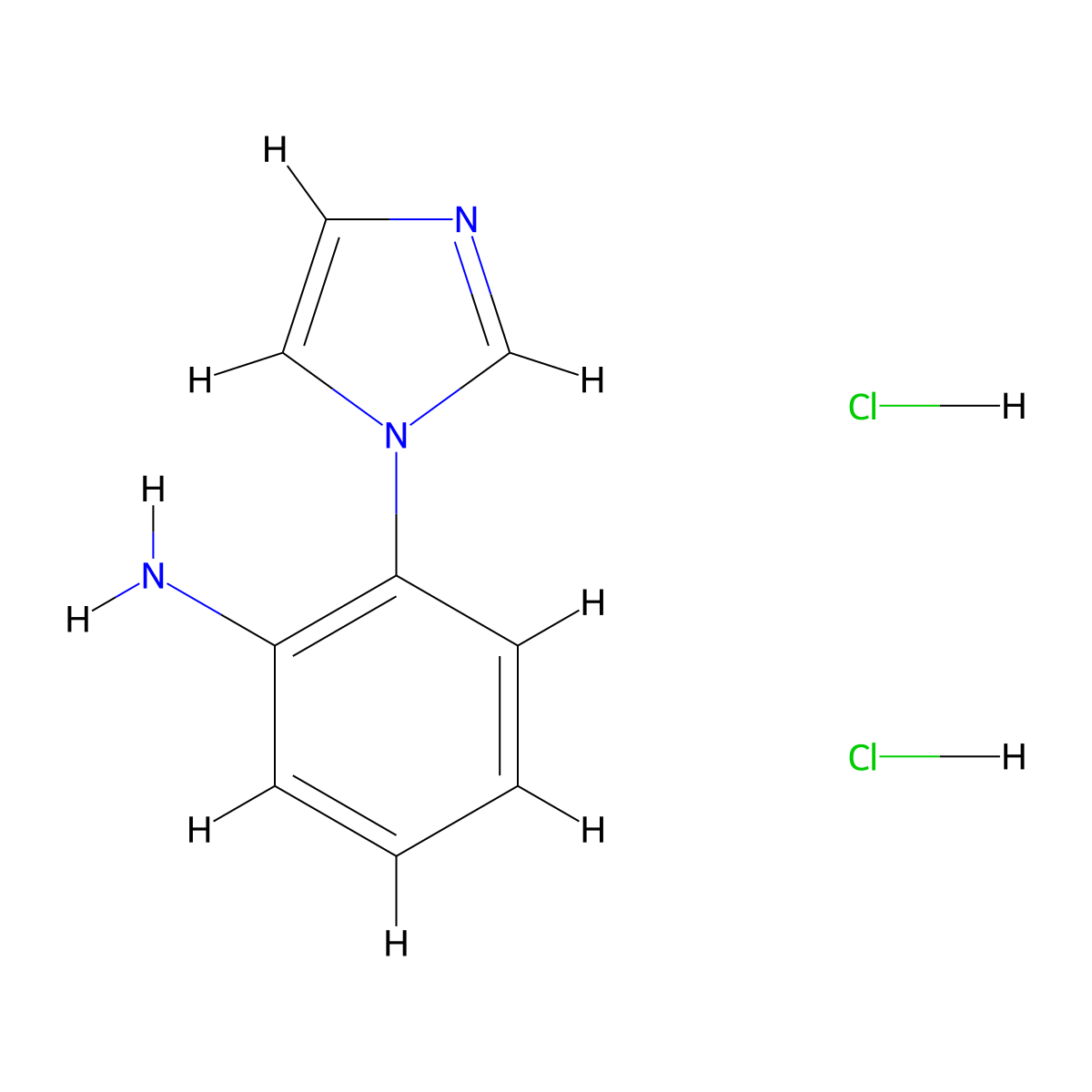 2-(1H-Imidazol-1-yl)aniline dihydrochloride molecular structure, CAS 1211477-87-0