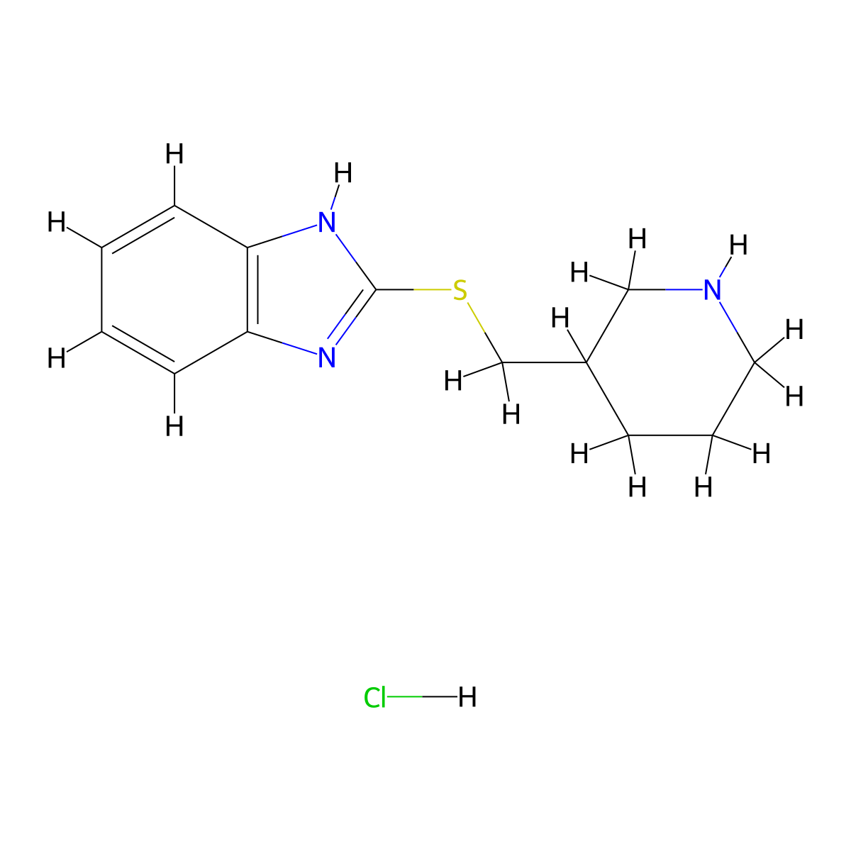 2-((piperidin-3-ylmethyl)thio)-1H-benzo[d]imidazole hydrochloride molecular structure, CAS 1211479-17-2