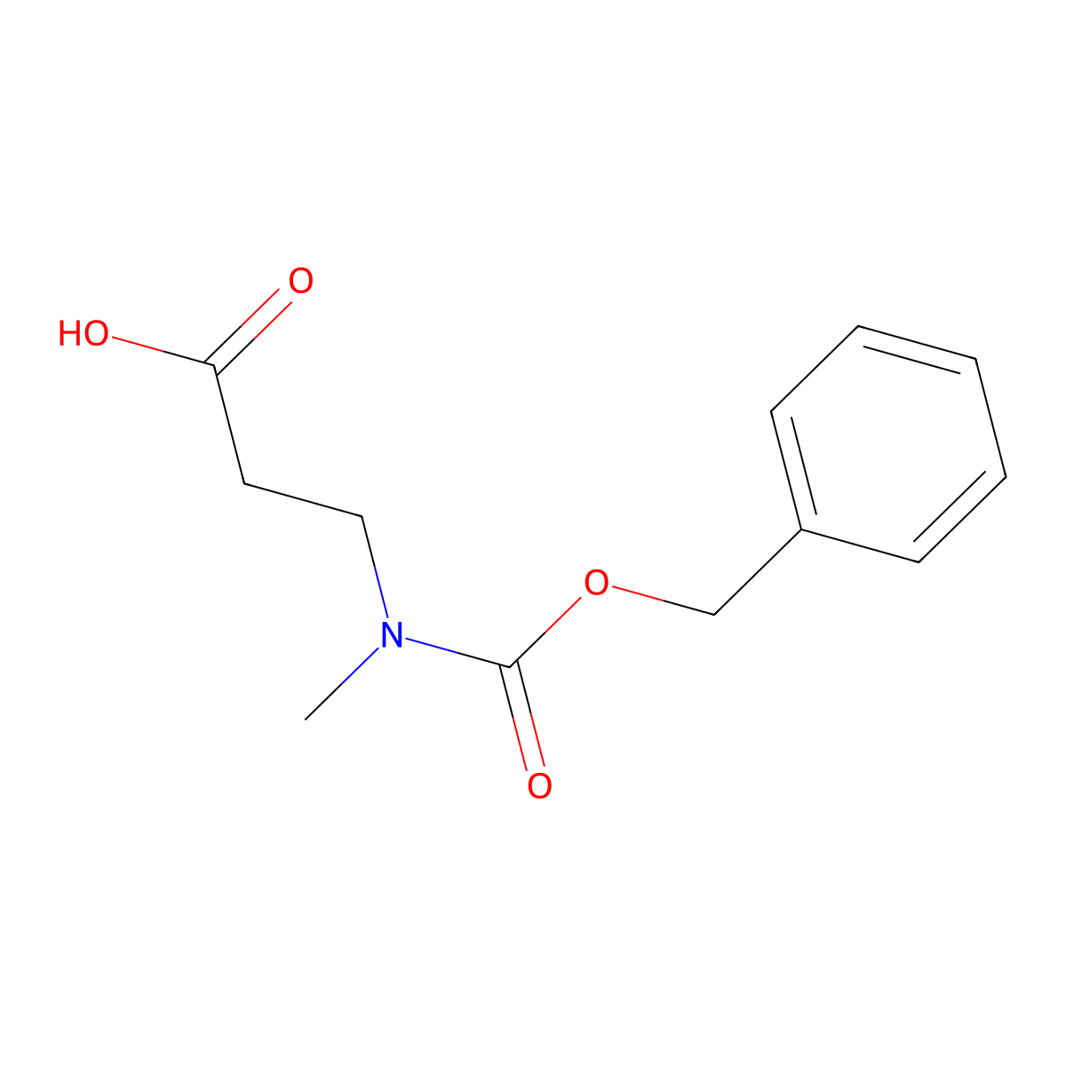 3-{[(Benzyloxy)carbonyl](methyl)amino}propanoic acid molecular structure, CAS 121148-97-8