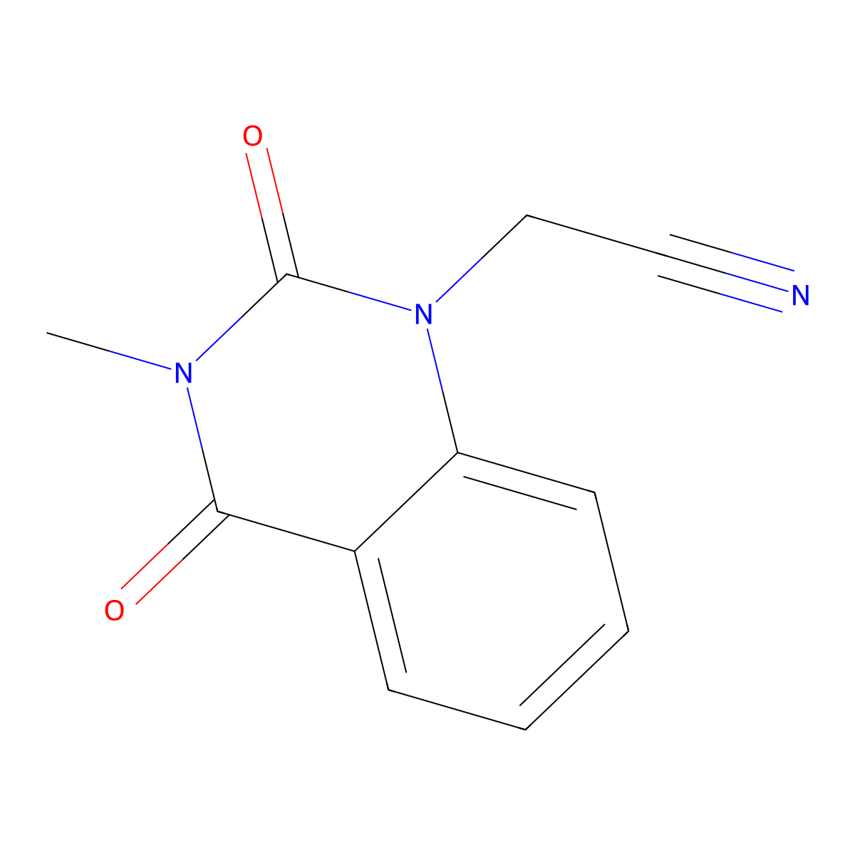 (3-methyl-2,4-dioxo-3,4-dihydroquinazolin-1(2H)-yl)acetonitrile molecular structure, CAS 1211484-07-9