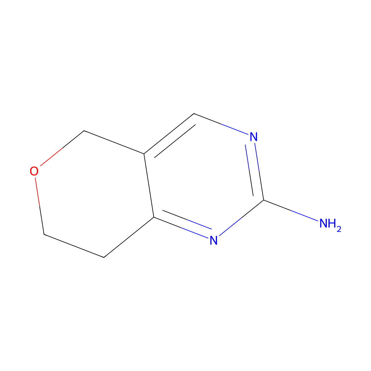 7,8-Dihydro-5H-pyrano[4,3-d]pyrimidin-2-amine molecular structure, CAS 1211486-21-3