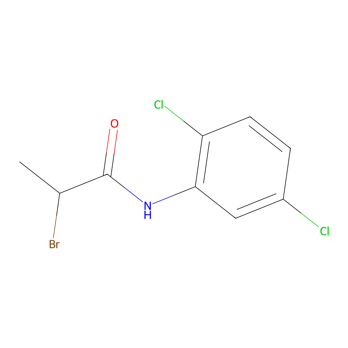2-bromo-N-(2,5-dichlorophenyl)propanamide molecular structure, CAS 1211486-27-9