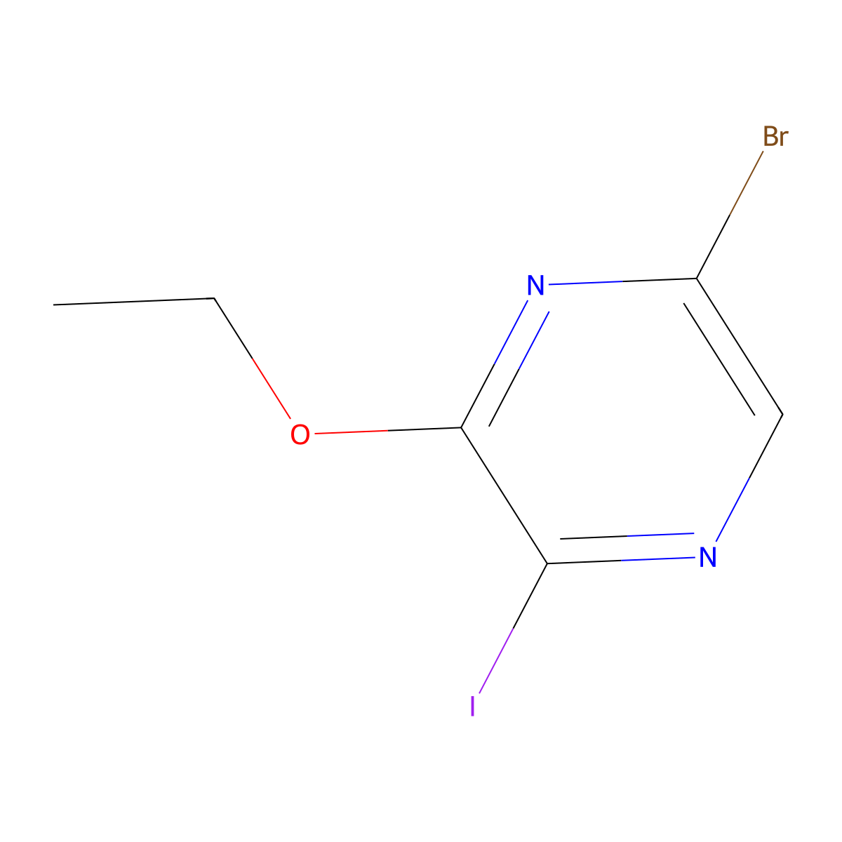 5-Bromo-3-ethoxy-2-iodopyrazine molecular structure, CAS 1211486-61-1