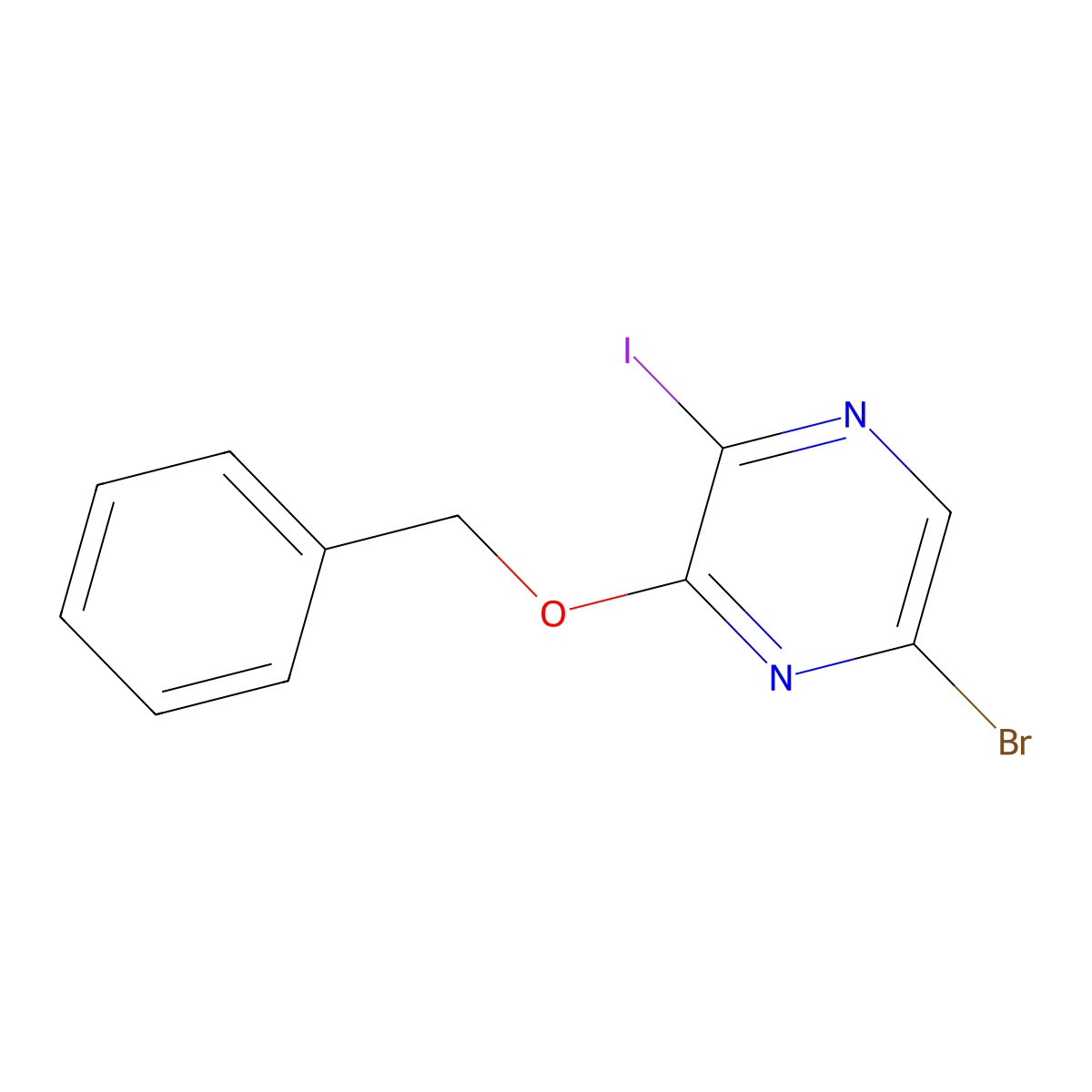 3-(Benzyloxy)-5-bromo-2-iodopyrazine molecular structure, CAS 1211486-65-5