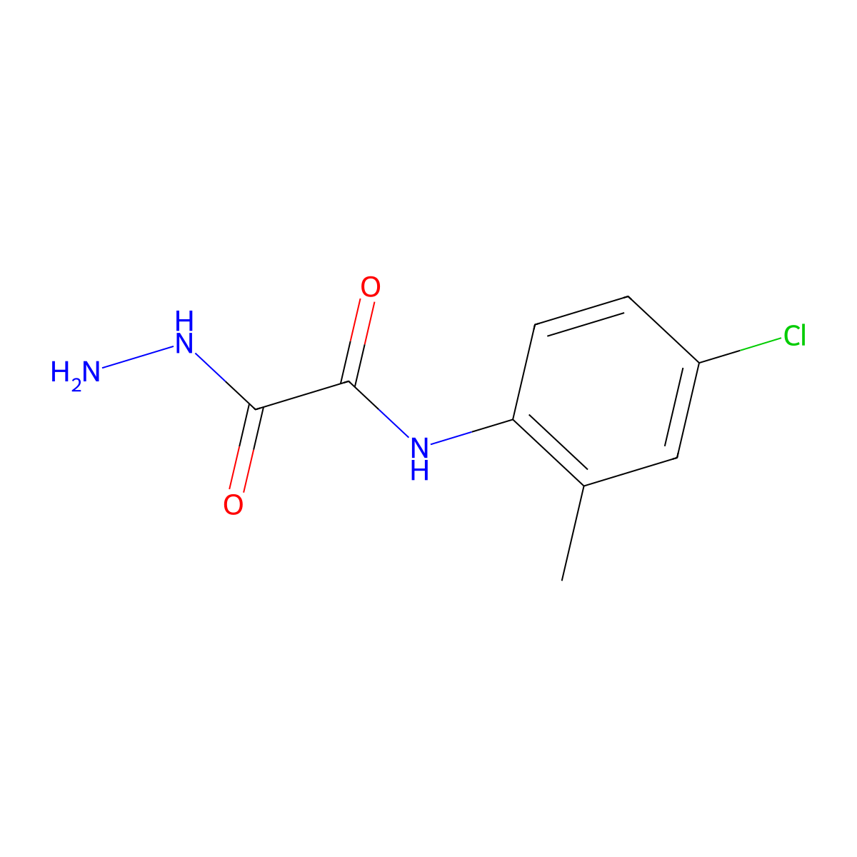 N-(4-chloro-2-methylphenyl)-2-hydrazino-2-oxoacetamide molecular structure, CAS 1211487-29-4