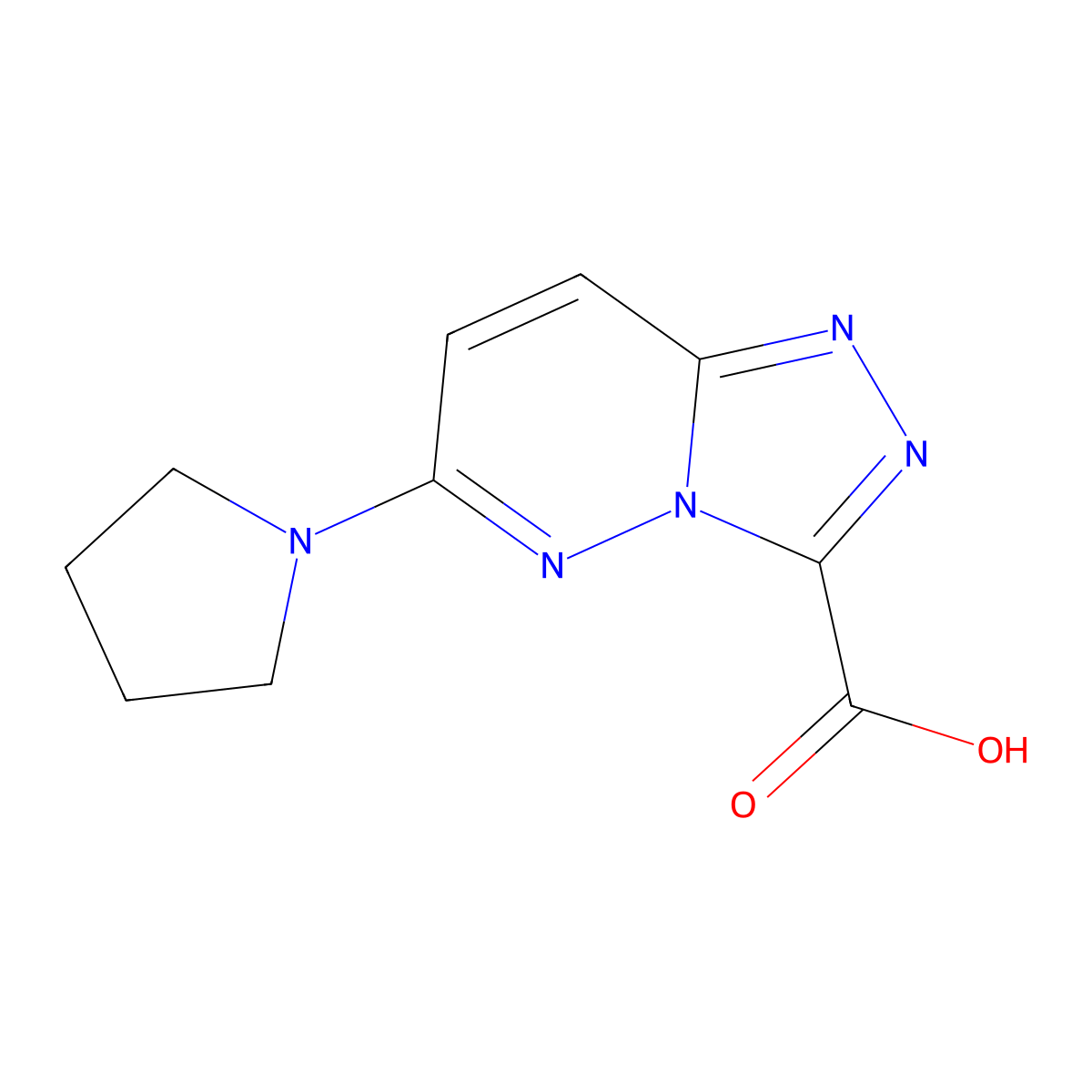 6-(Pyrrolidin-1-YL)-[1,2,4]triazolo[4,3-B]pyridazine-3-carboxylic acid molecular structure, CAS 1211487-42-1
