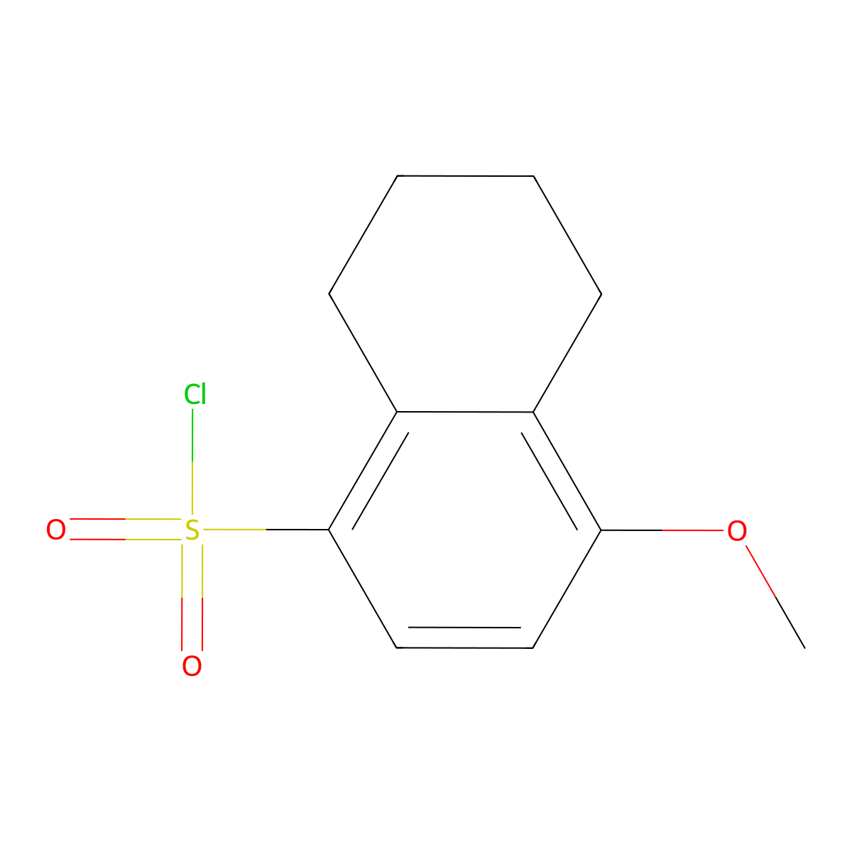 4-Methoxy-5,6,7,8-tetrahydronaphthalene-1-sulfonyl chloride molecular structure, CAS 1211487-94-3