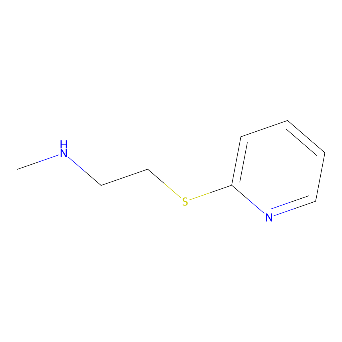 n-Methyl-2-(pyridin-2-ylthio)ethan-1-amine molecular structure, CAS 1211488-07-1
