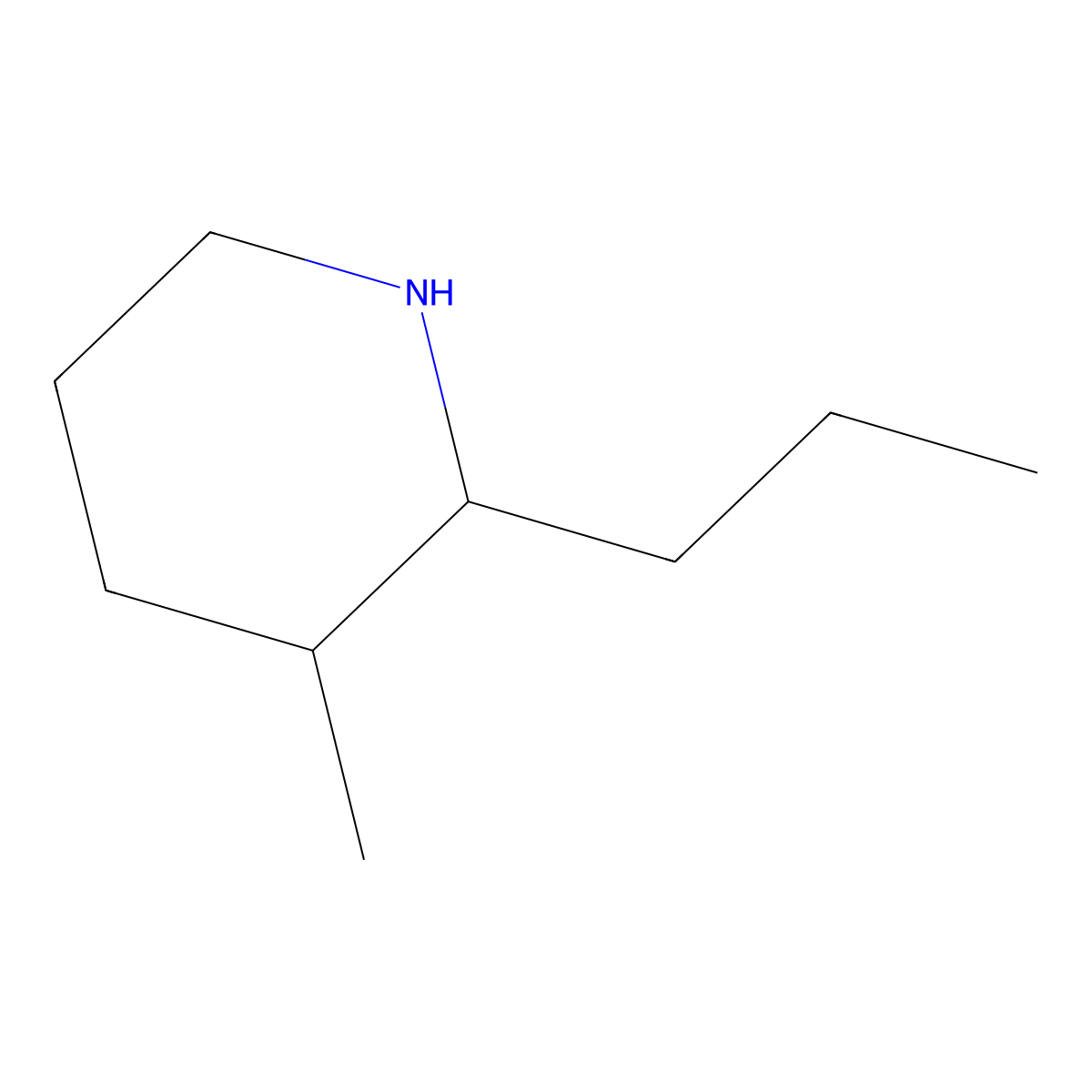 3-Methyl-2-propylpiperidine molecular structure, CAS 1211488-22-0