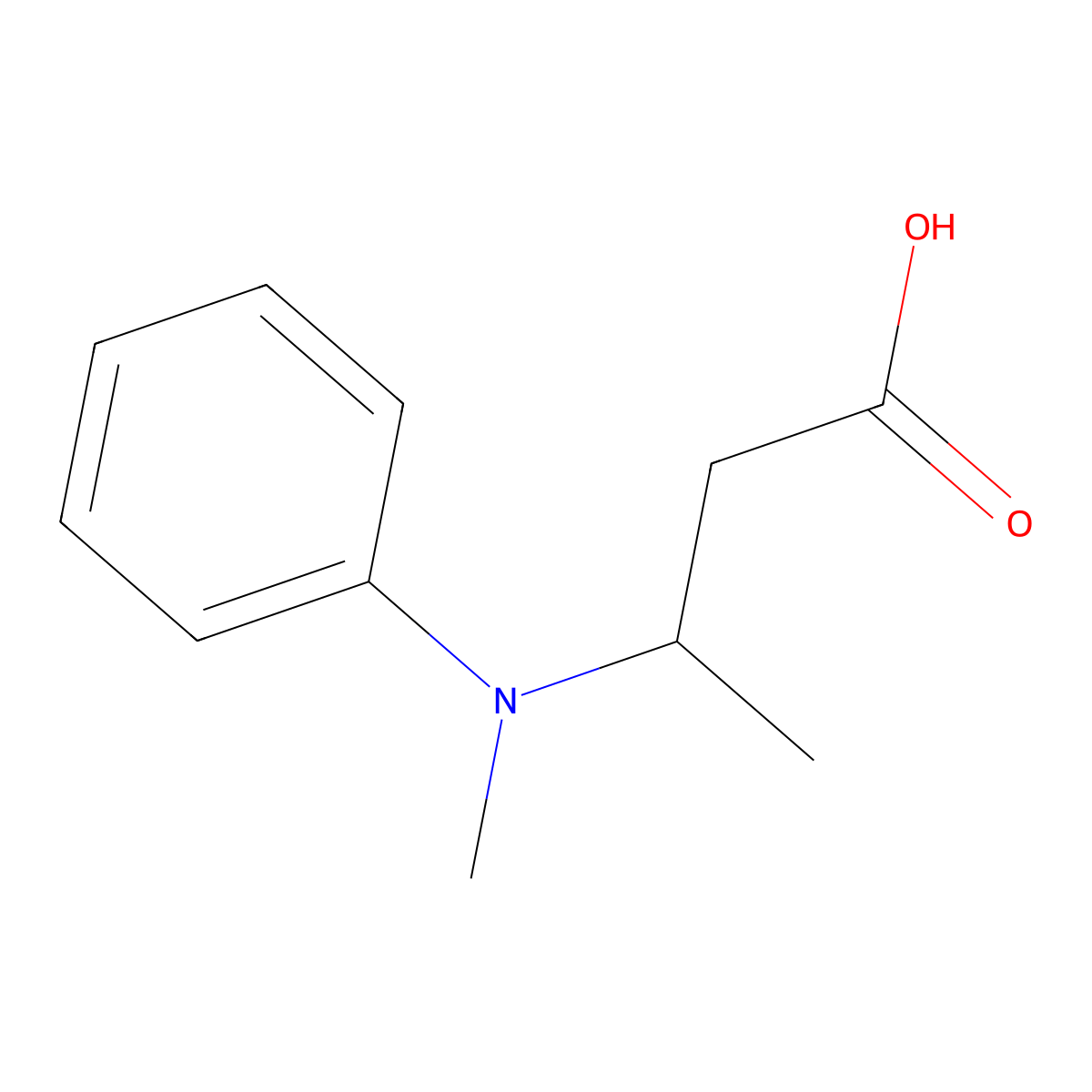 3-[Methyl(phenyl)amino]butanoic acid molecular structure, CAS 1211490-06-0